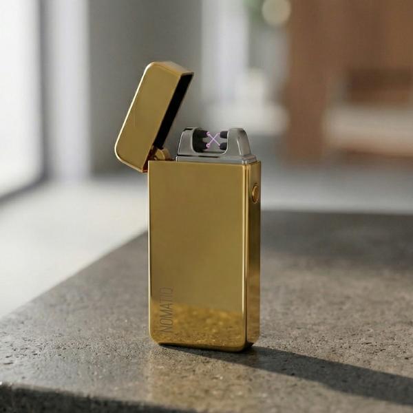 Golden Dual Arc Lighter