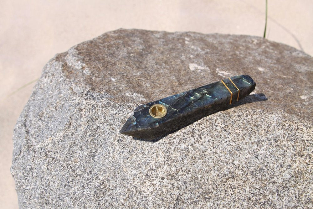 Labradorite Galaxy Pipe